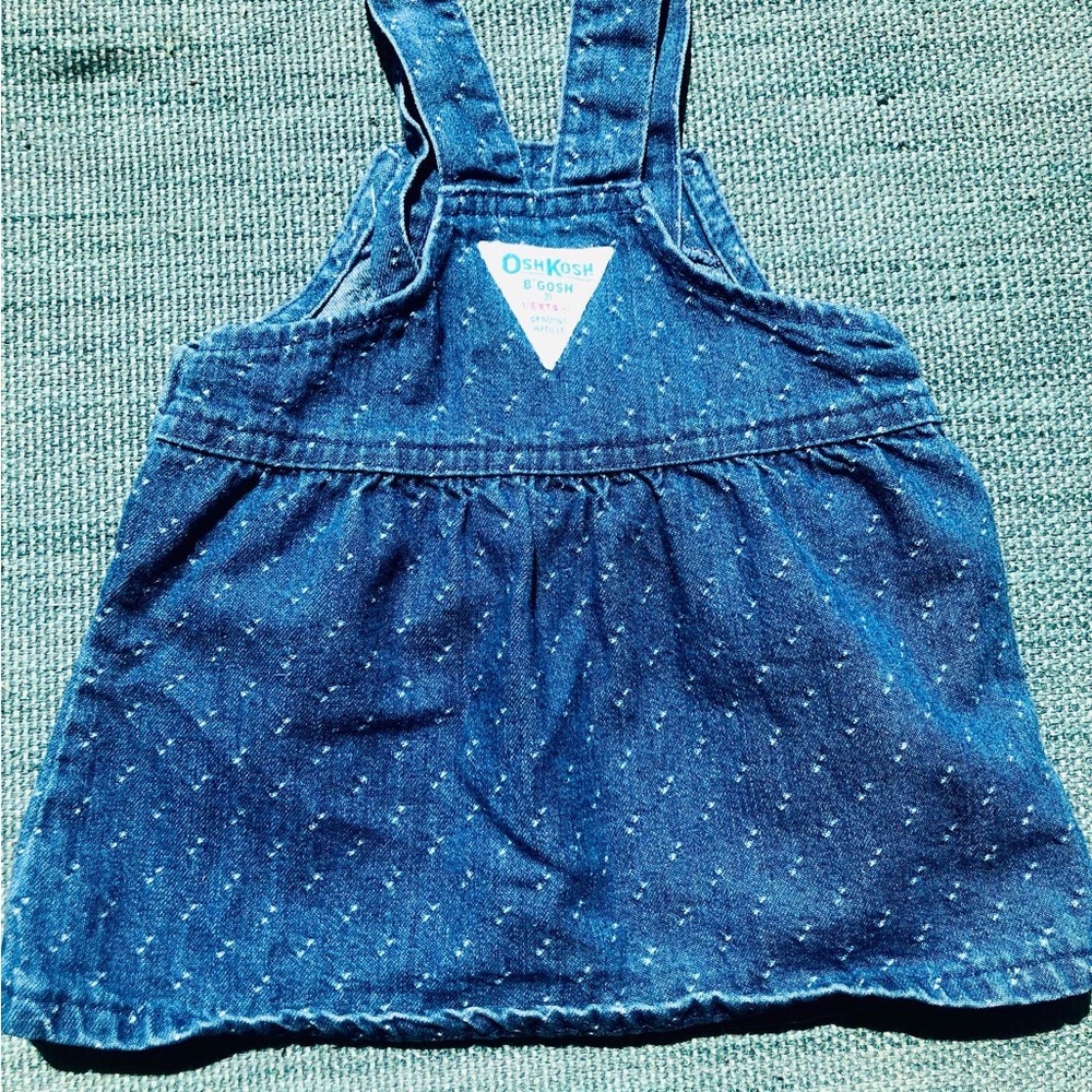 Oshkosh vintage denim bunny vest back dress